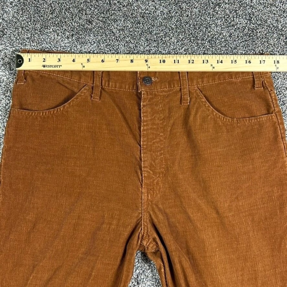 Vintage Levis Brown Corduroy Pants White Tab‎ Mens 38x31 USA Made 80s Talon Zip - Picture 8 of 12